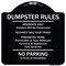 Signmission Designer Series-Residents Only Violators Prosecuted Bag Your Trash No Parking A-DES-BW-1818-9895 - alternate 1